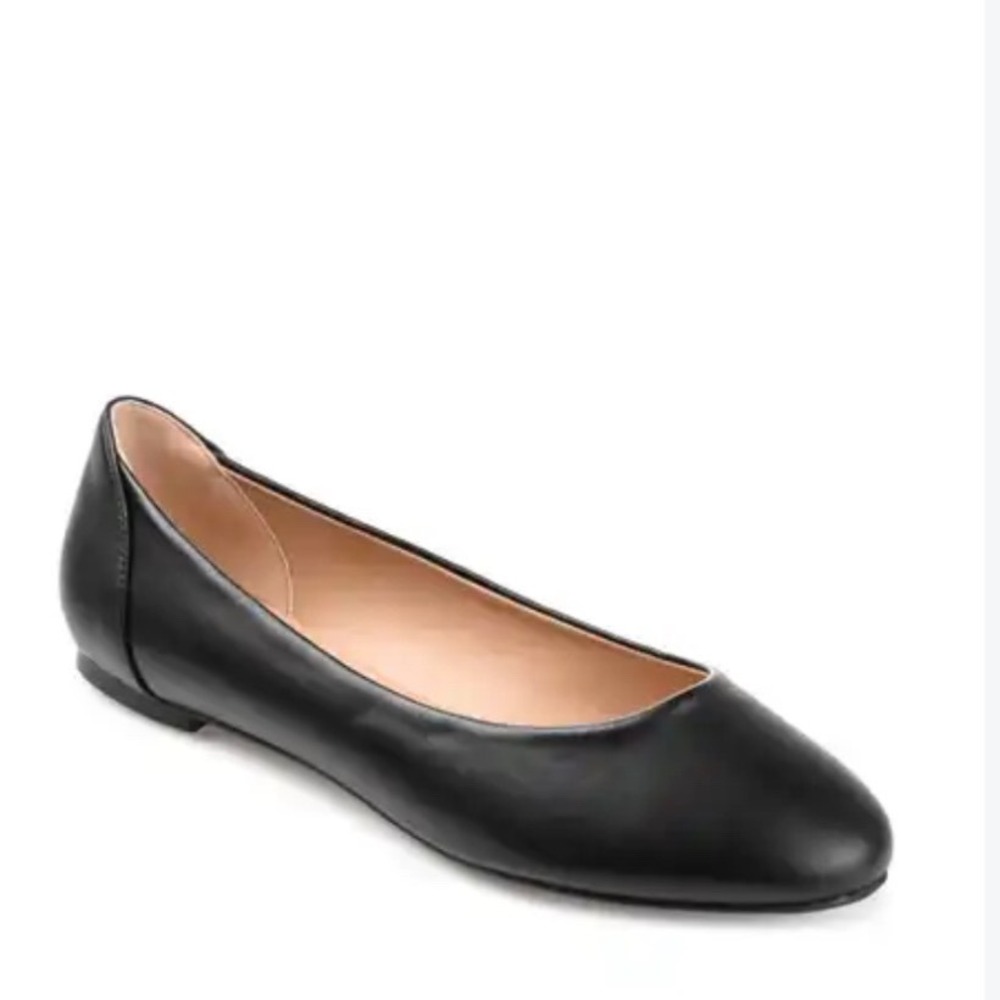 Kelly & Katie Vintage Astor Black Leather Pointed Ballet Flats Women's Size 7.5